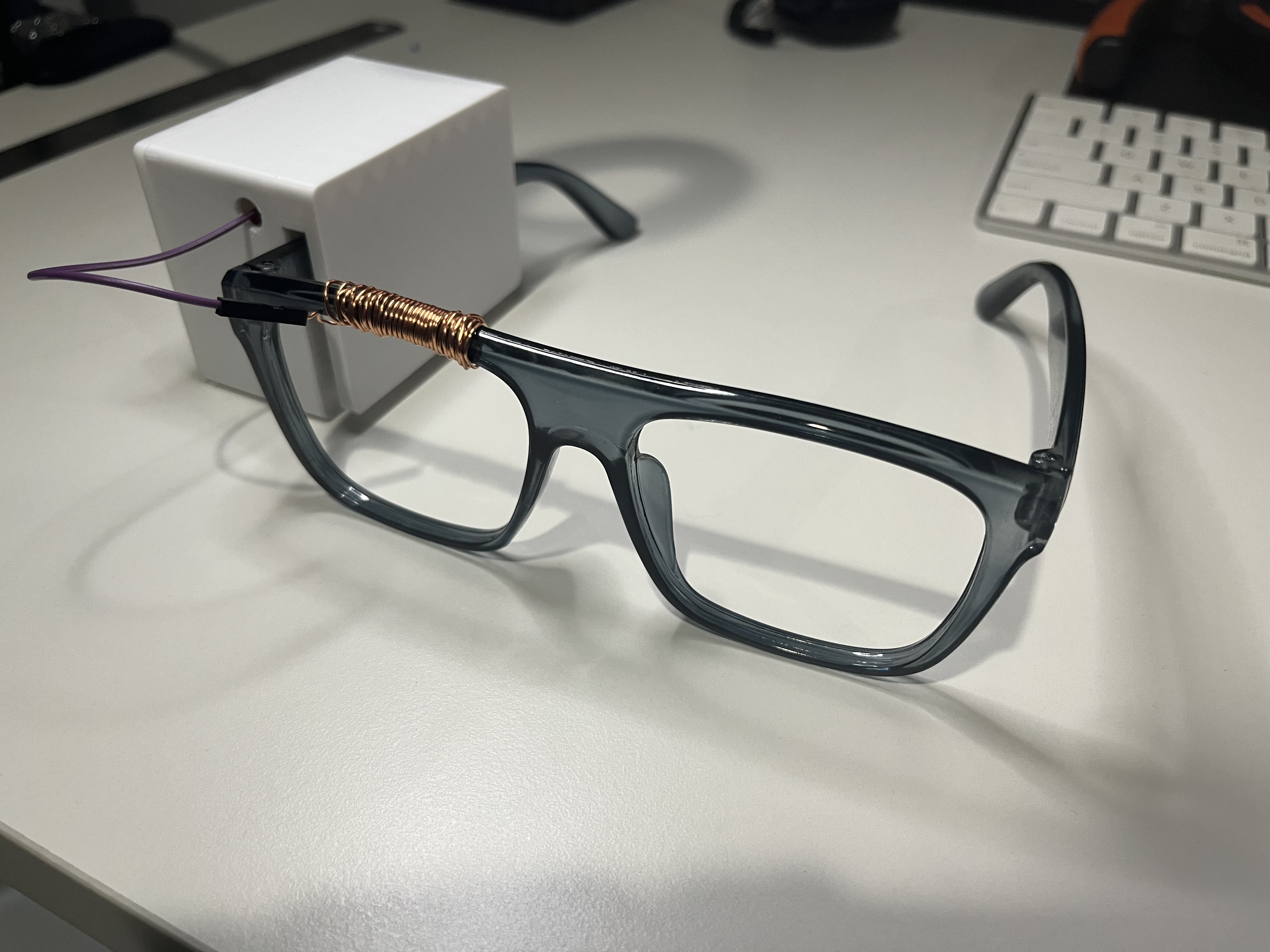 Person with strained eyes